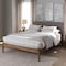 Baxton Studio Clifford Light Grey and Wood Finish Queen Size Platform Bed 135-7385 - alternate 2